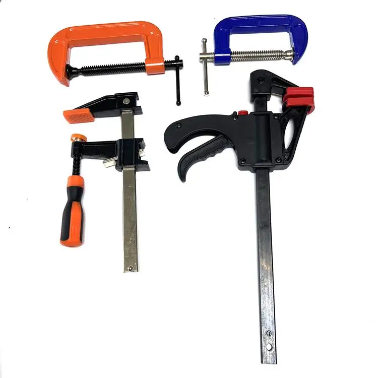 F clamp Set  Wood DIY Hand Tool with Fast Sliding and Rubber Grip for Woodworker Carpenter Woodworking