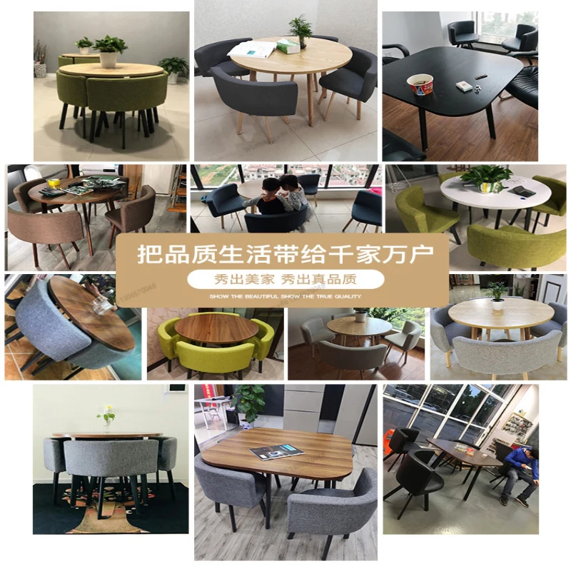 Conference long table, simple office Negotiate reception and reception consultation in the office and rest area. Xiaoyuan has a