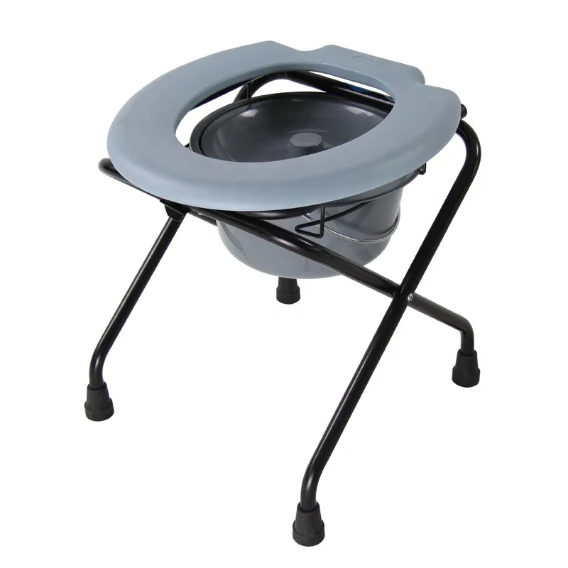 High Quality Commode Chair Plastic Seat Commode Toilet Chair Portable Folding Commode Chair For Patients