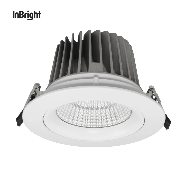 Residential Recessed LED Downlight 5W 7W 12W 20W 30W Adjustable Dali Dimmable Anti Glare COB Down Light