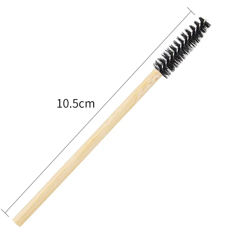 50Pcs/bag Disposable Lash Wand Lash Cleansing Brush Bamboo Cheap Mascara Brush With Bamboo Handle