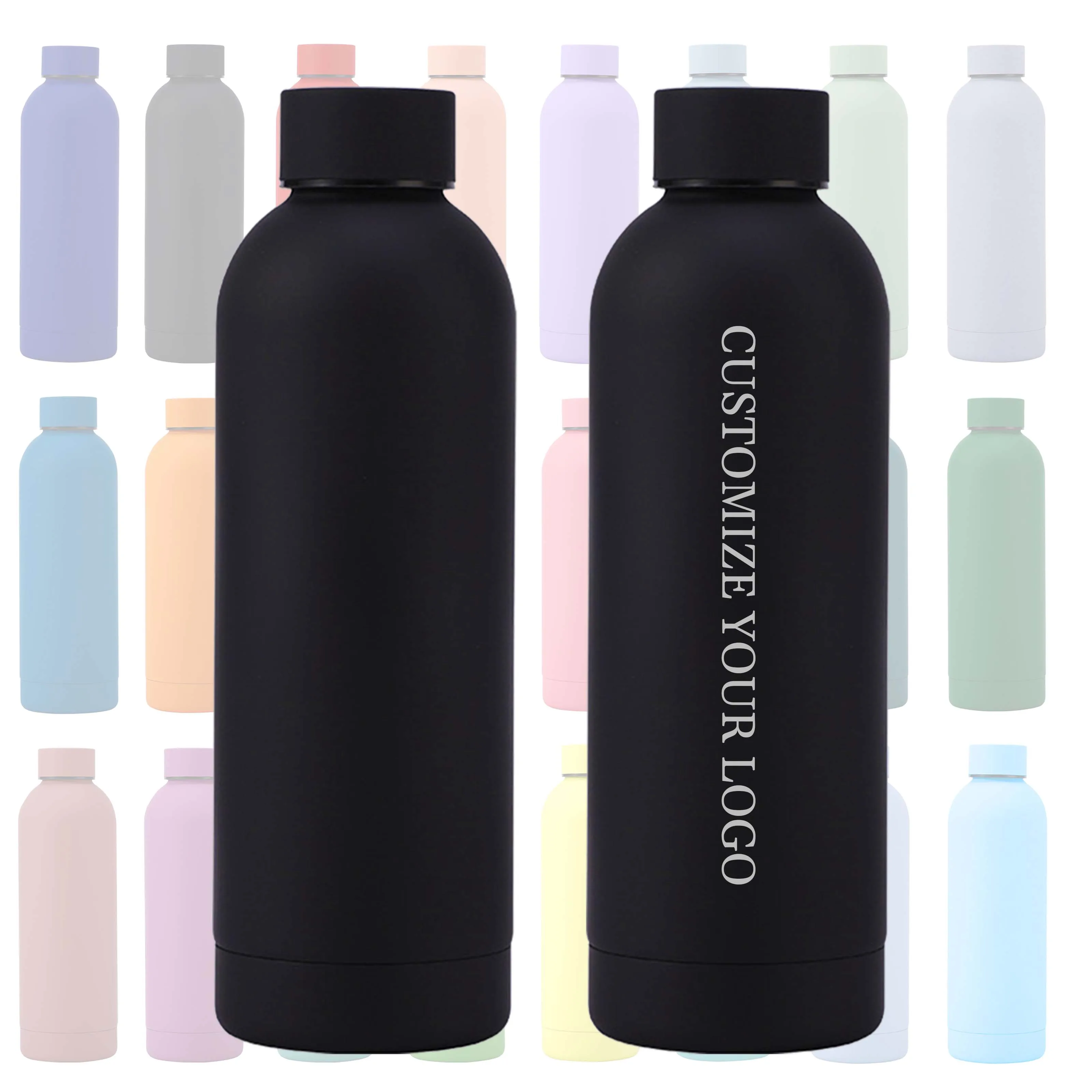 Factory Customized 500ml Narrow Mouth Vacuum Insulated Thermal Drink Bottle Double Wall Stainless Steel Water Bottle Exercise
