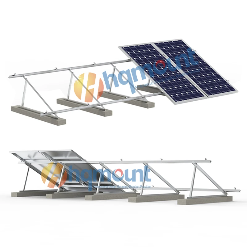 HQ Mount 2022  High Quality Solar Flat/ steel Roof Triangle Structure Kit Mounting System