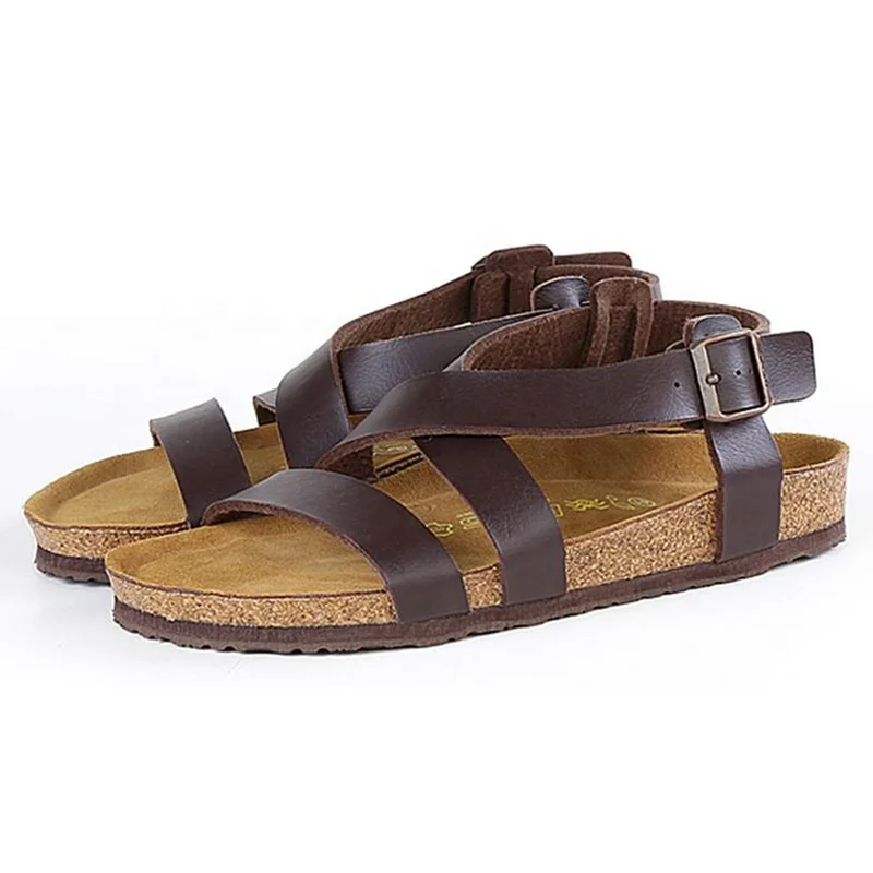 Unisex Solid PU Cork Sandal EVA Sandal Slipper