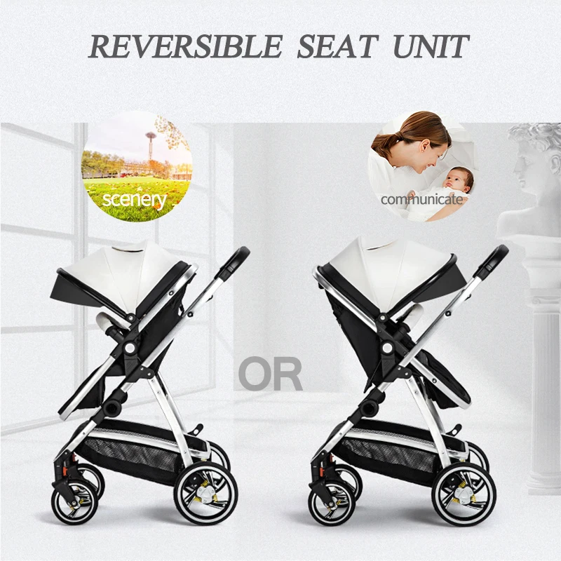 New Baby Stroller / Baby Carrier Foldable 3 in 1 Baby Pram / Foldable Luxury Travel Stroller Baby Walker Stroller