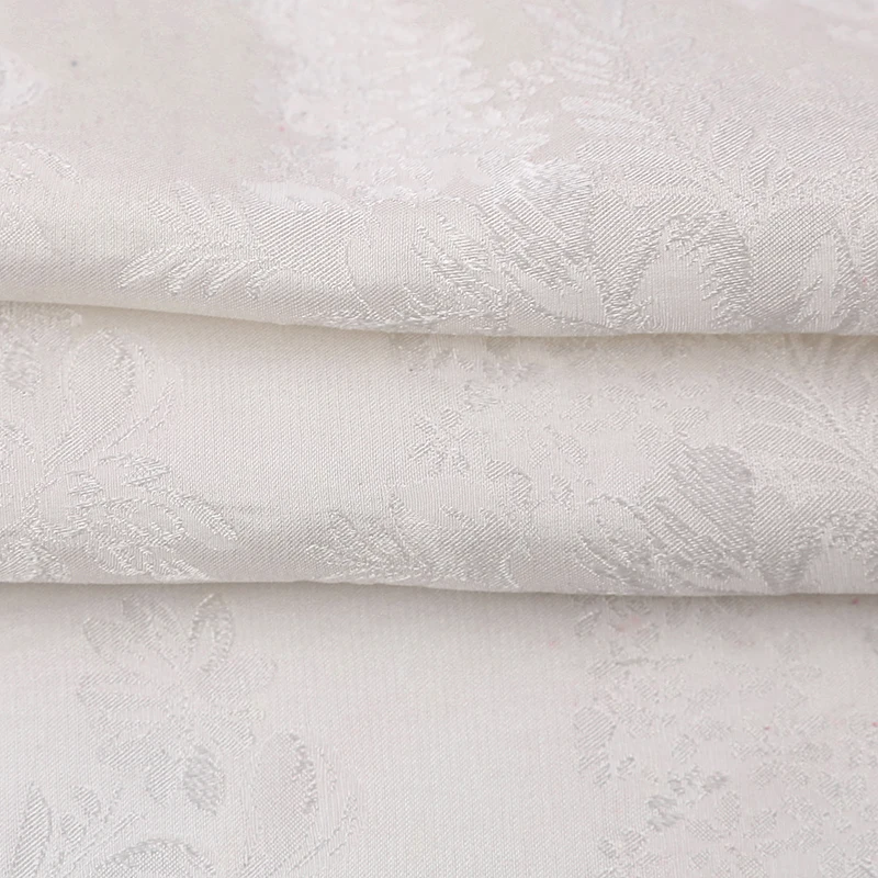 2021 luxury flower jacquard beautiful fashion 100 silk figured satin brocade for dyeing