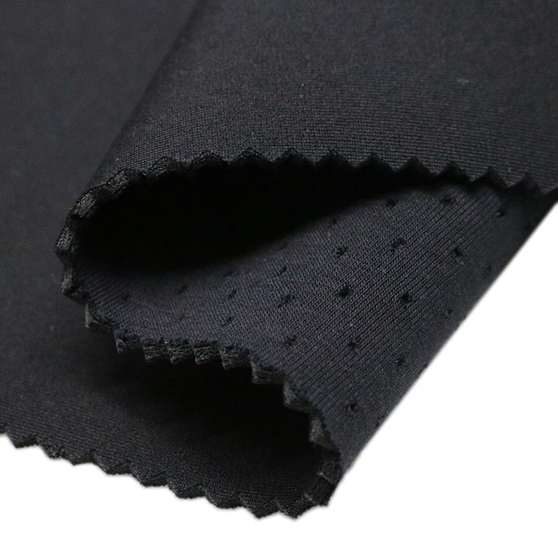 Custom Three-Layer Composite Checkered Jacquard Stretch Cloth Punched Sbr Neoprene Nylon Stretch Fabric