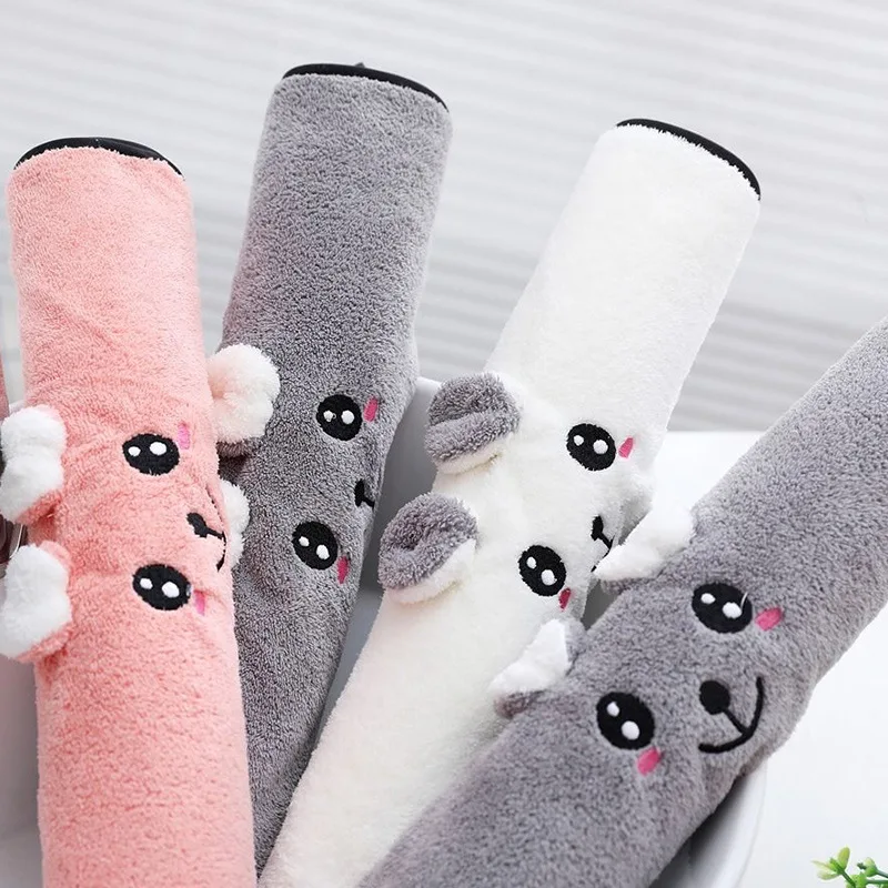 Household Adult Soft Cute Bear Custom Microfiber Coral Fleece Absorbent Non-shedding Bath Towel Set With Ears