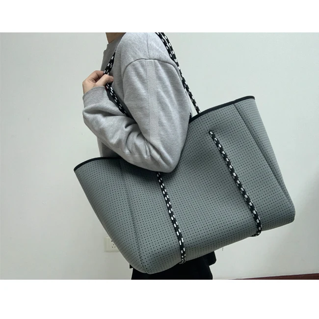 Wholesale Neoprene Tote Large Designer Beach Tote Bag for Women Ladies Girls Men Travel Shopping Shoulder Handbag