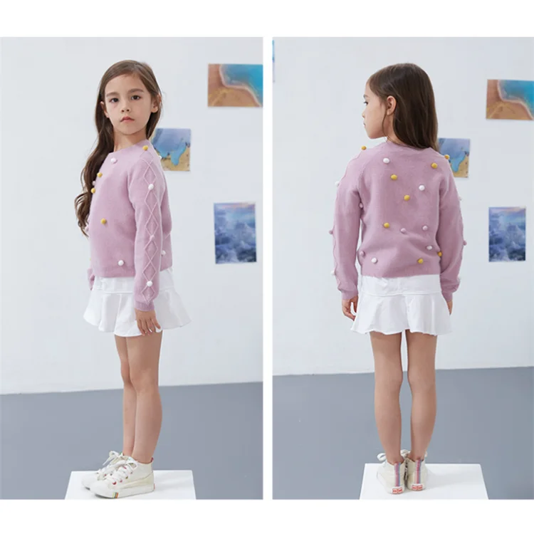 Knitting patterns lovely girls cashmere sweater for kids