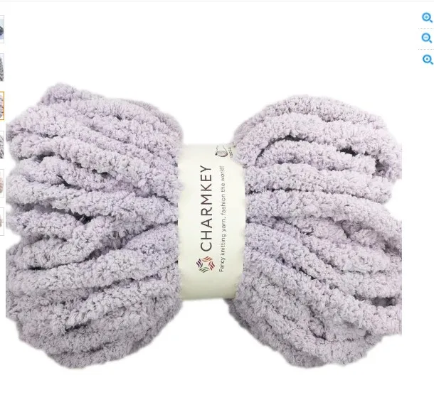
Charmkey super Chunky polyester yarn 100% Fancy Knit Chenille Yarn for hand knitting 