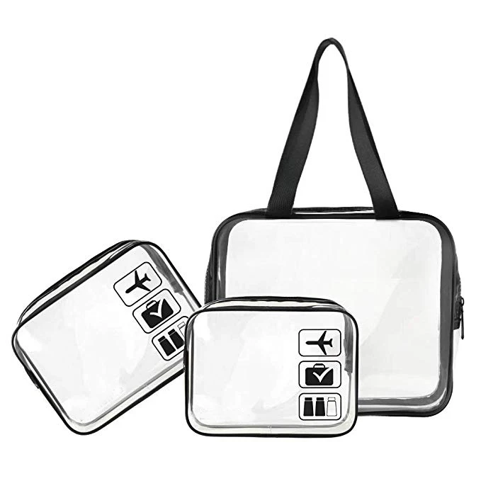 Women Girls Fashion Waterproof TPU  Travel Makeup Cosmetic Bags