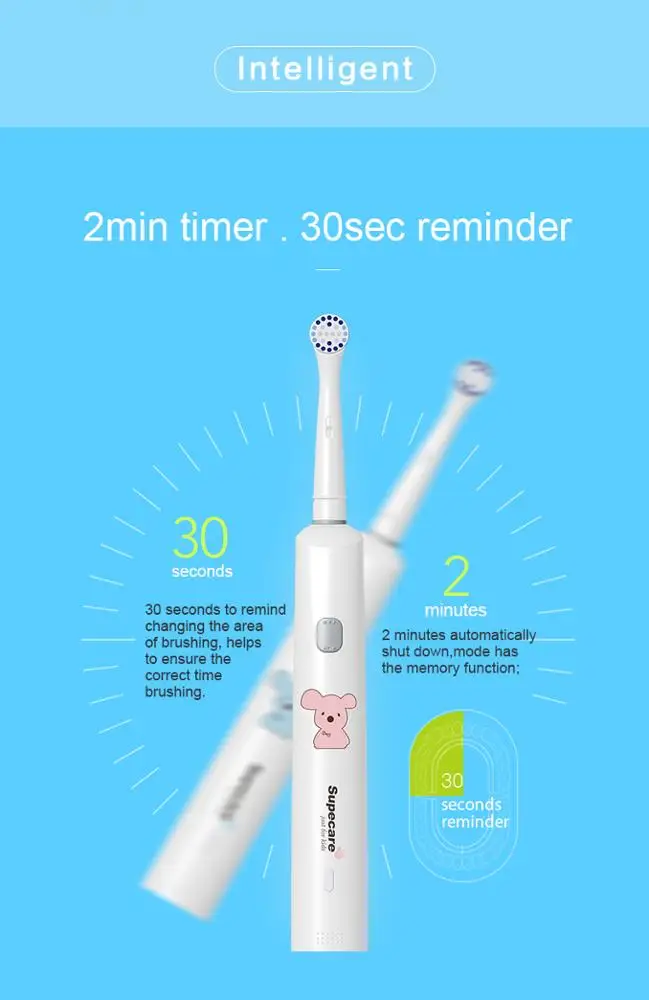Kids Electric Toothbrushes Small 360 Sonic Electric Toothbrush for Children