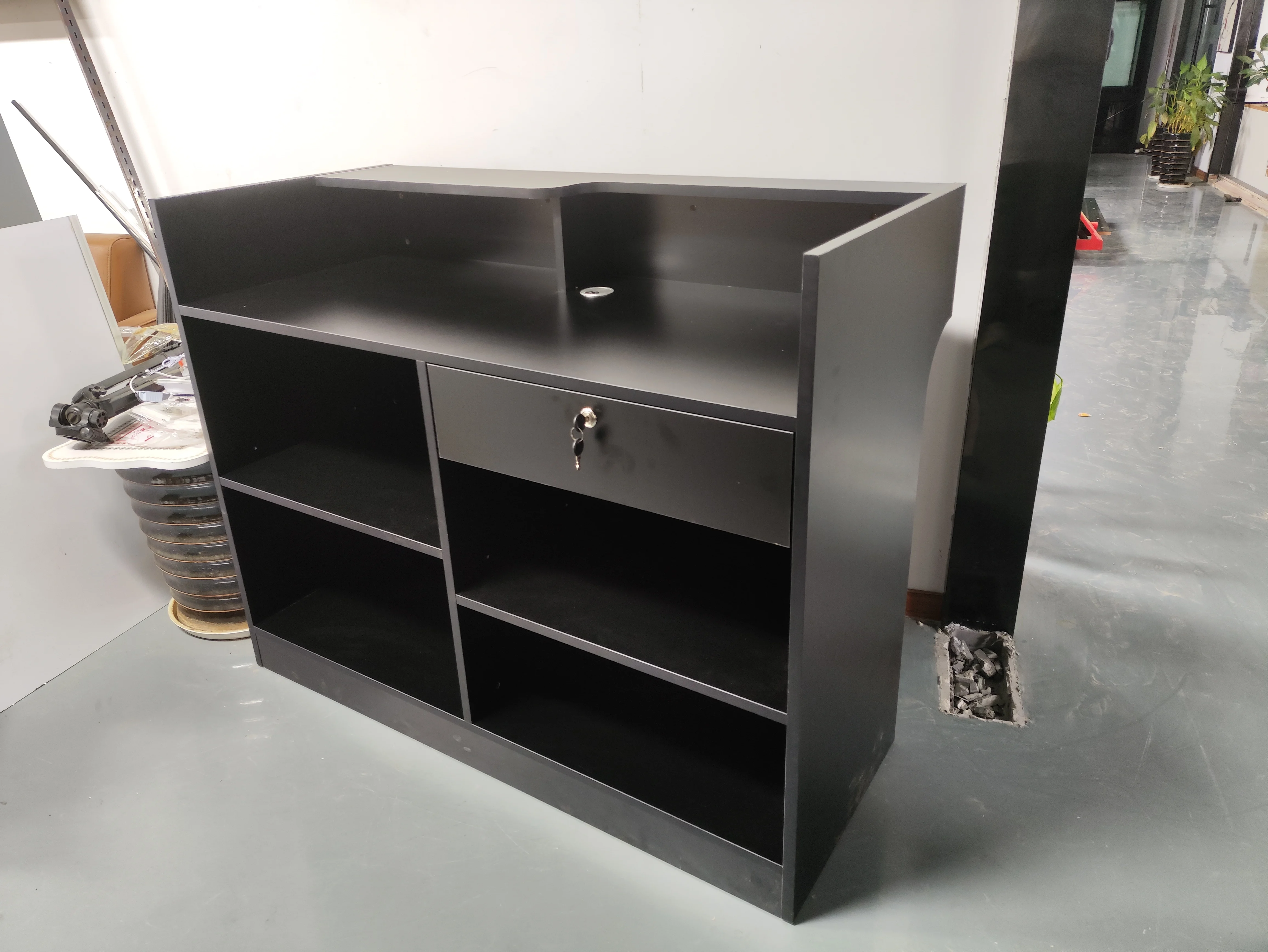 Factory Custom 120x 50 x 110cm MDF Board Check out Counter Supermarket Cashier  Desk