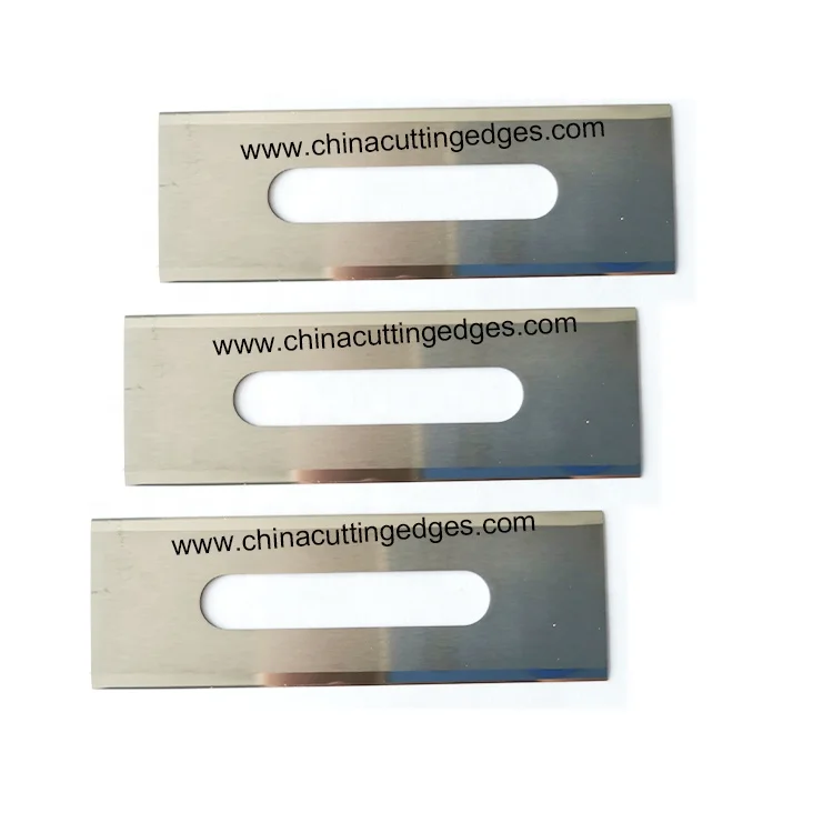 Tungsten Carbide Cutting Blade Knife with Double Edge 3 Holes Razor Blades