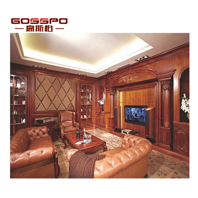 
Villa Office Painted Wood Wall Panelling 