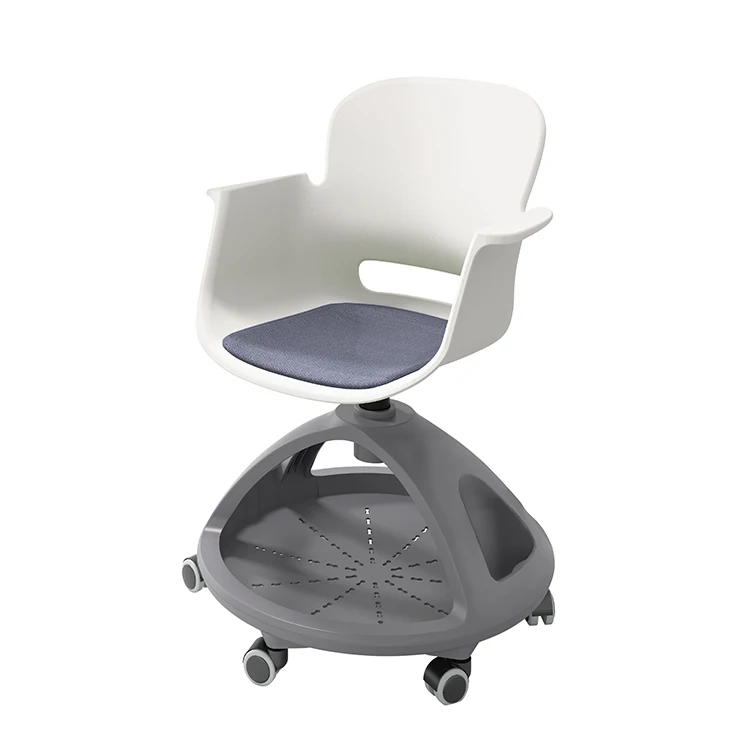 Student Chair With Writing Tablet School Classroom Chairs With Wheel 360 Swivel Chair With Writing Pad