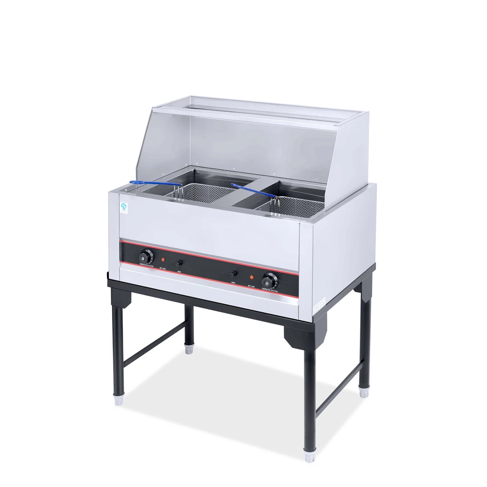 Commercial Standing  Fryer with Potato Chips Frying Machine Electric Professional Deep Fryer