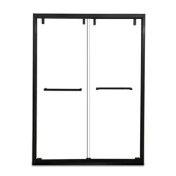 Modern Stainless Customized Frame Polished Hotel Home Bathroom Glass Shower Sliding Door