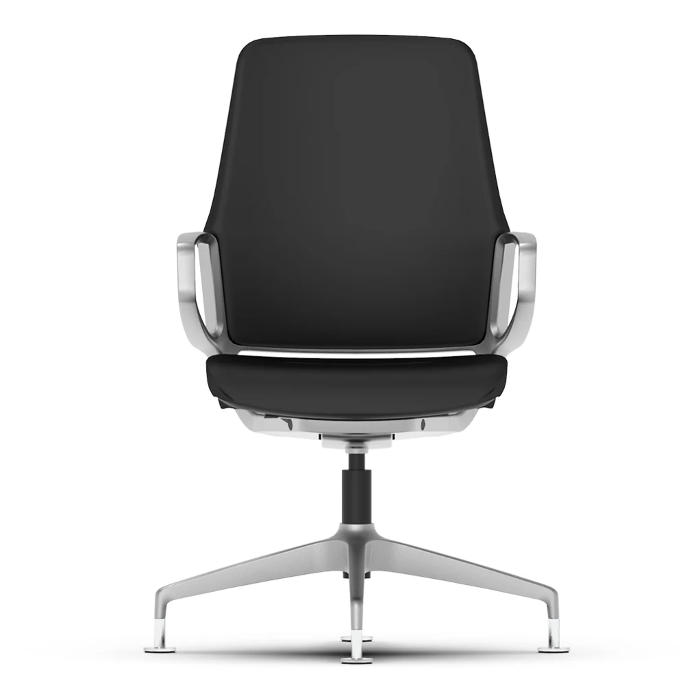 Mid Back Home Furniture Best Ergonomic Swivel Office Chairs Back and Seat Linking Component Is Aluminum Microfiber PU