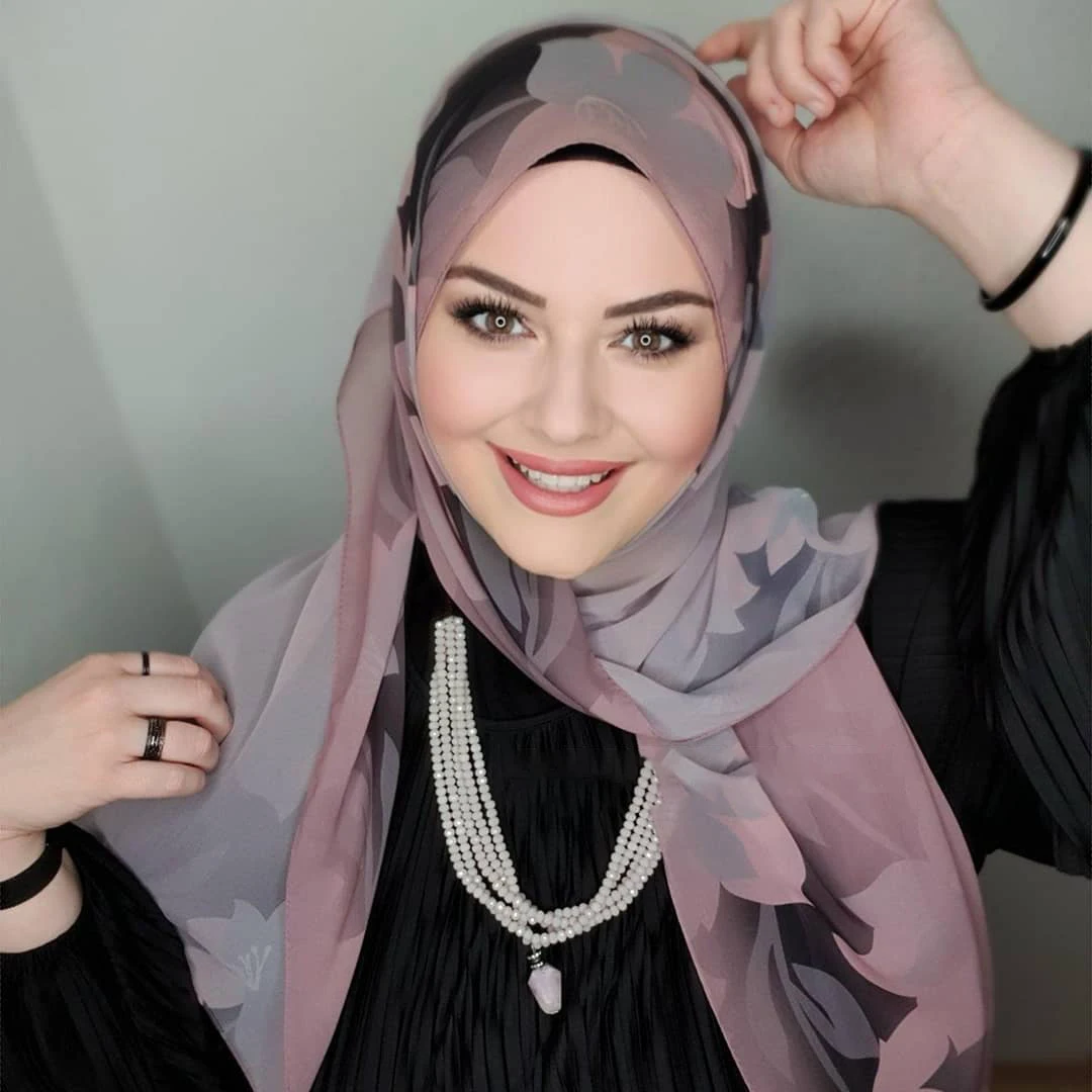 MOTIVE FORCE 2024 NEW style malaysia musulman hijab scarves & shawls chiffon gradient hijab muslim for women