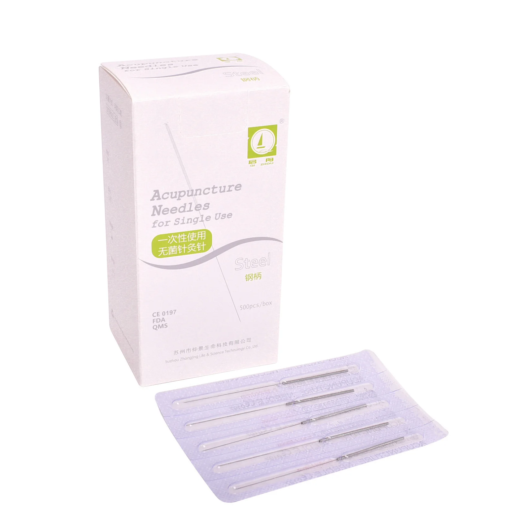 High Quality Flat-end Steel Handle Acupuncture Needles