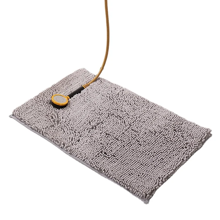 Amazon Hot Selling Chenille Super Absorbent Waterproof PVC Non-slip Low MOQ absorb mat