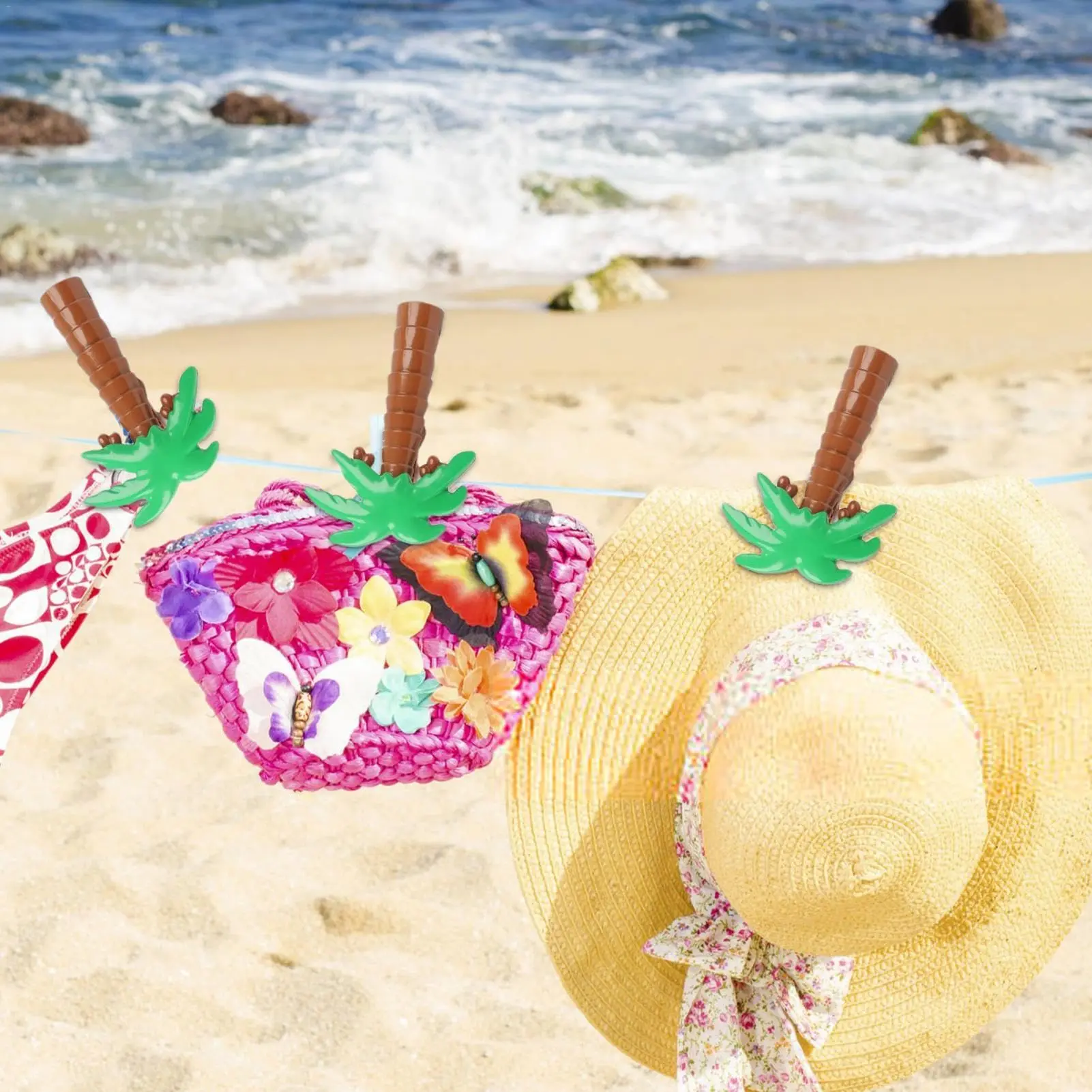 Beach Chairs Clips Decorative Colorful Towel Clips Heavy Duty Drying Windproof Clothes Pin for Lounge Chair