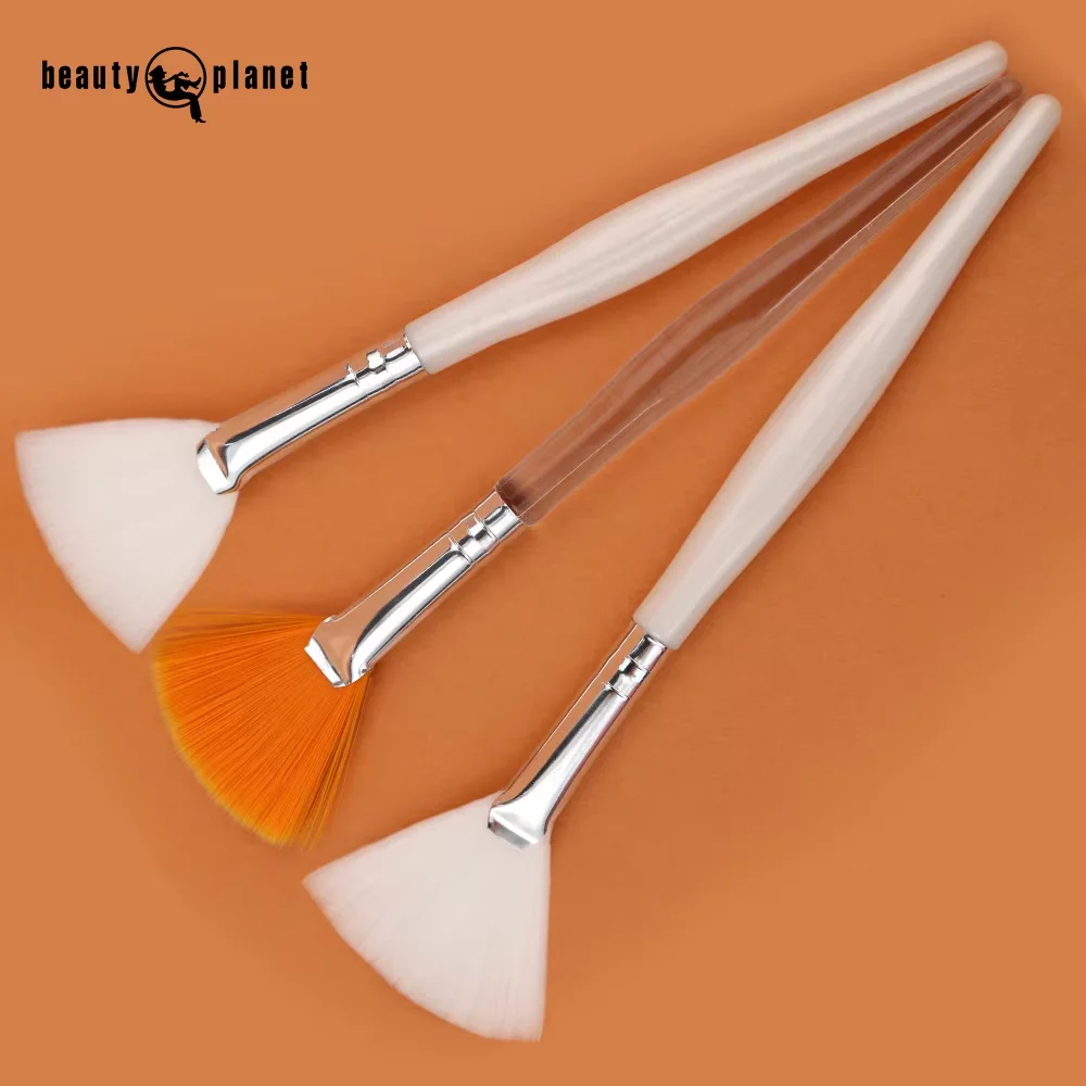 Beauty Planet Fan Brush Face Masking Applicator Custom Mask Clay Face Skincare Brushes For Facial Fluffy Esthetician Fan Brush