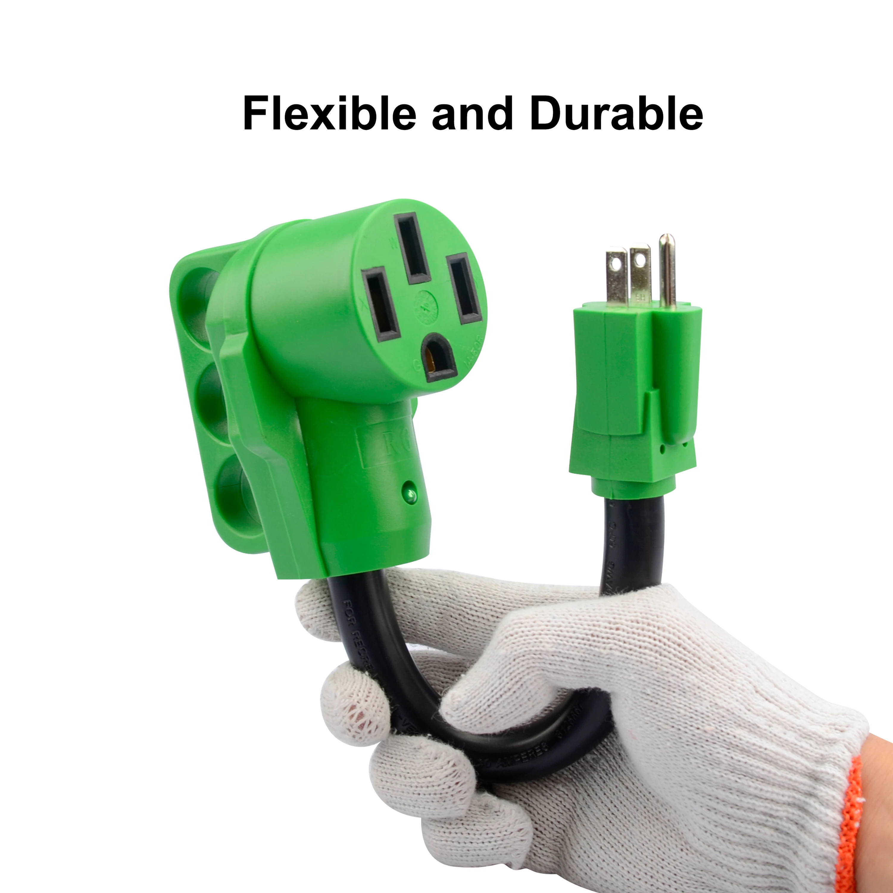 SS2 50 Amp Generator Cord 25 Feet NEMA 14-50p to SS2-50R Generator Emergency Power Cord, STW 6/3 + 8/1 AWG, 125/250V