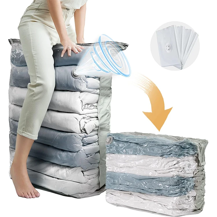 High Quality Pump Free Design Space Saver Cloth Organizer Compression Seal Vacuum Cube save space Storage Bag