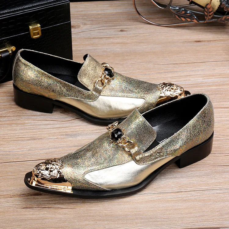 2018 New Fashion Style Men Dress Shoes GenuineLeather  Wedding Shoes Social Sapato Male party shoes