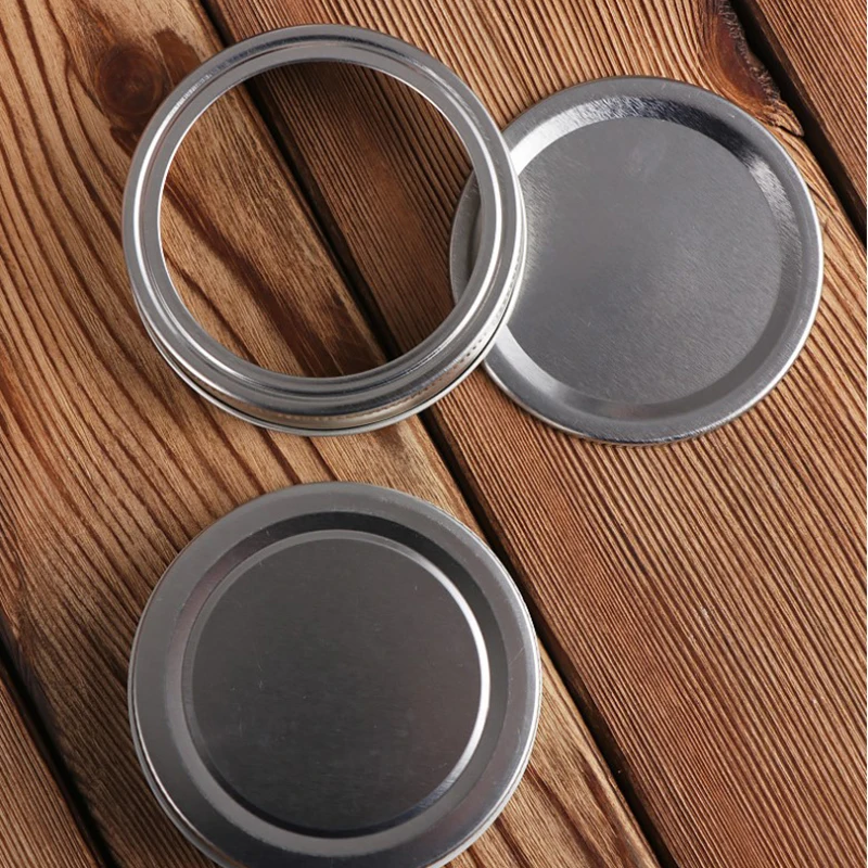 Wide Mouth Glass Mason Jars 16oz storage jar containers with metal split lid for pickle snacks jam honey