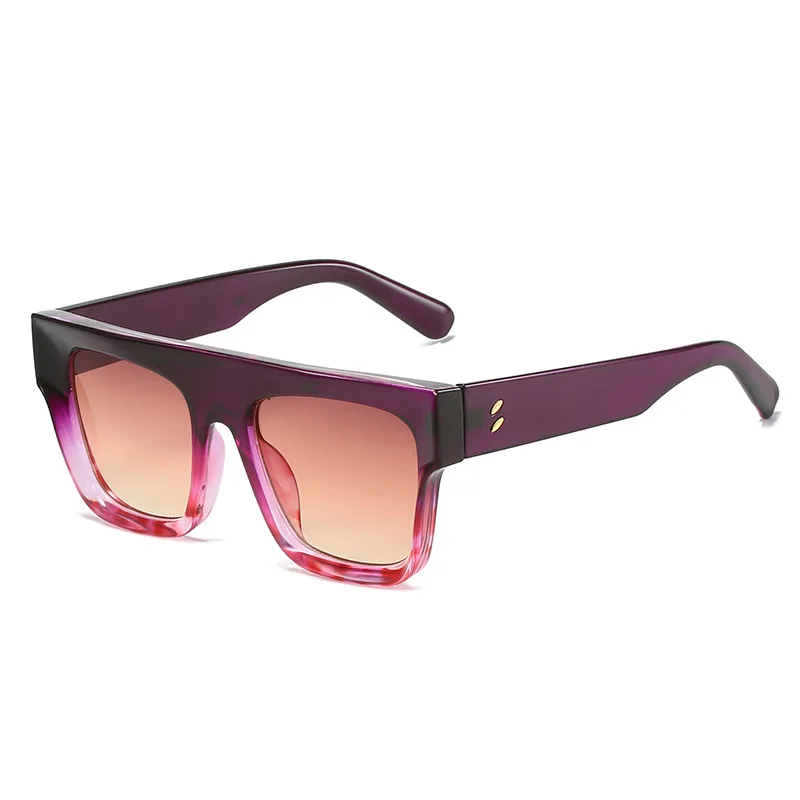 2025 Newest Flat Top Unisex Factory Sunglasses Stock Glasses Women Men Wholesale Black Square Shades Oversized Uv400 Sunglasses