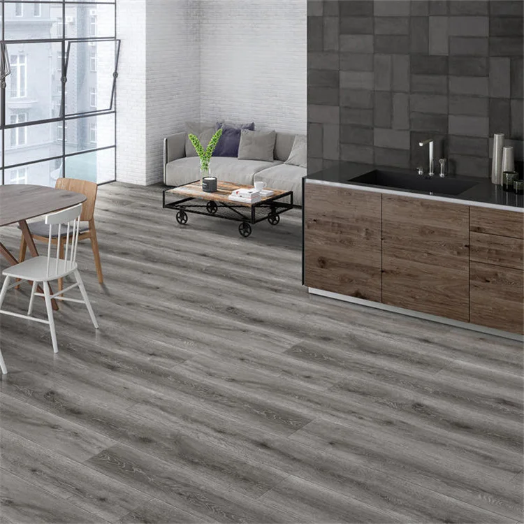 M3806M Factory Selling square EIR WOOD Grain surface 12MM Waterproof grey color timber Laminated  Flooring