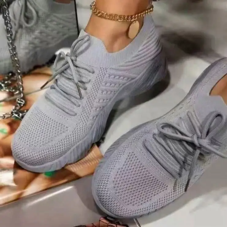2025 Lace Up Platform Sneakers Casual Summer Plus Size Mesh Sports Running For Women New trends