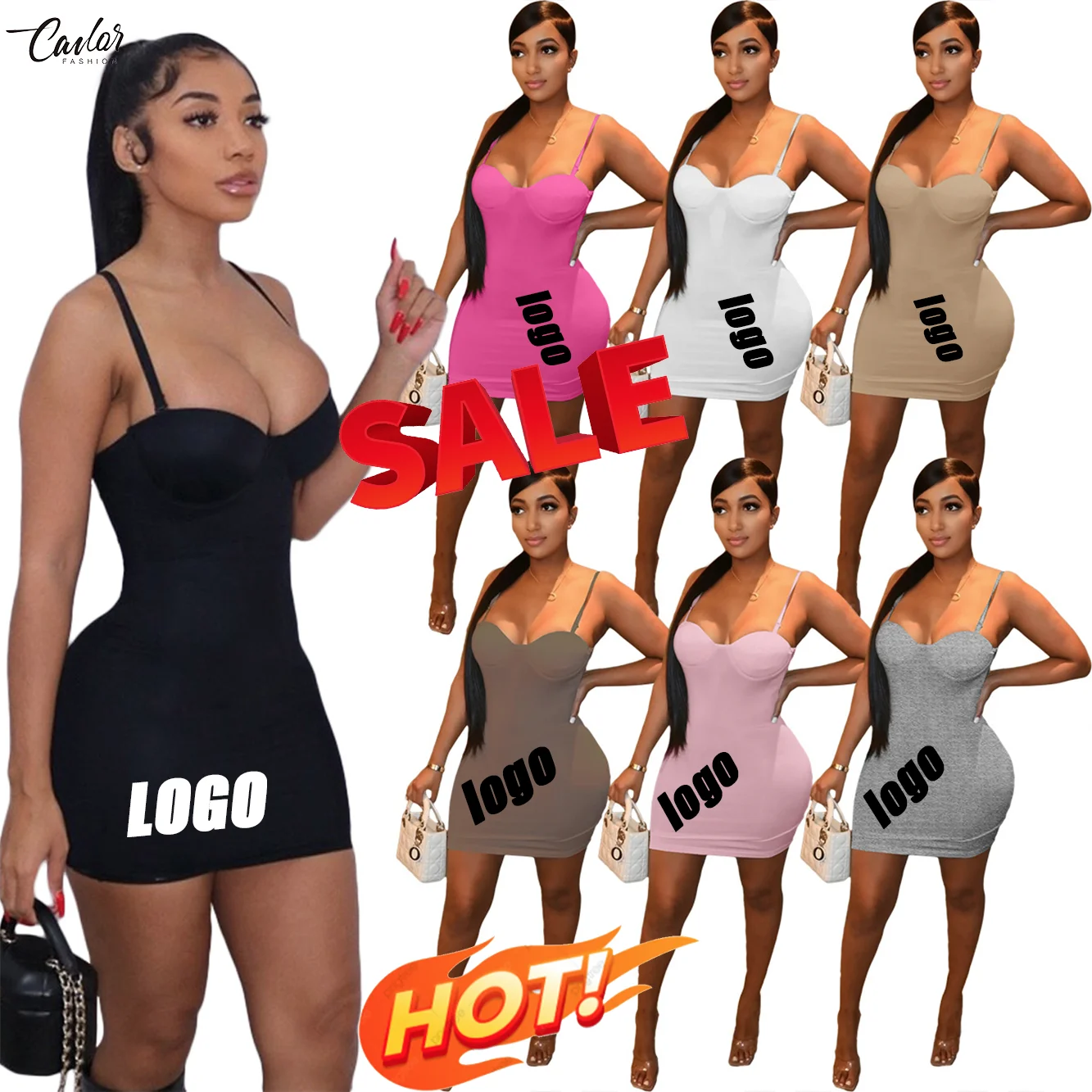 custom logo sexy 2021 womens pink bandage women bodycon summer club woman fall maxi dress ladies casual dresses