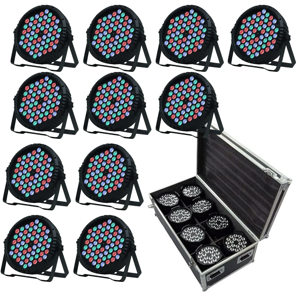 60 x 5-in-1 DMX LED Par Light 25 Degree Len RGB DJ Stage Lighting Uplights Parties Concert Band Theater Wedding Club Bar Church