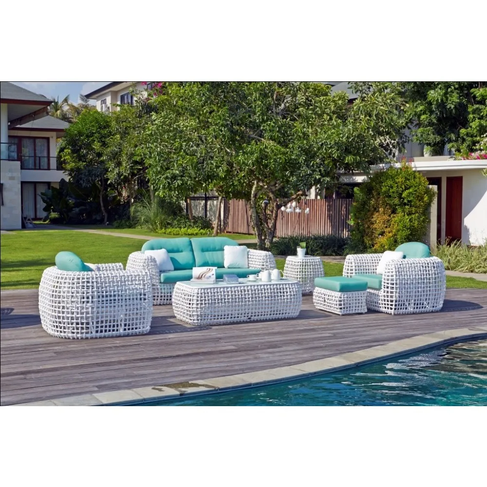 
New Style Comfortable L shape Garden Sofa Set Modern 
