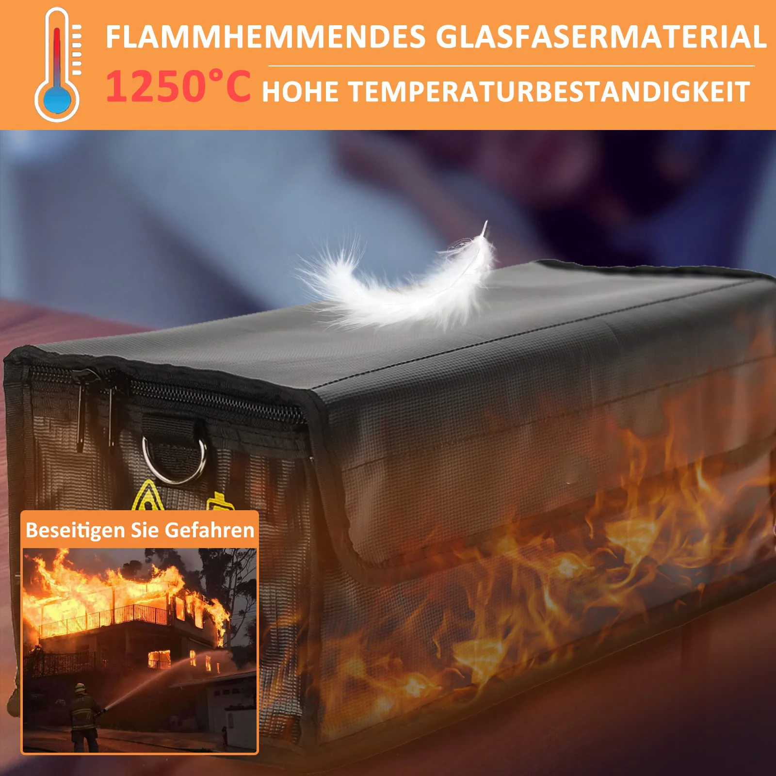 QQgift 2024 New OEM Custom Fireproof Waterproof Explosion Proof Durable Large Storage High Quality Charging Battery Cable Bag