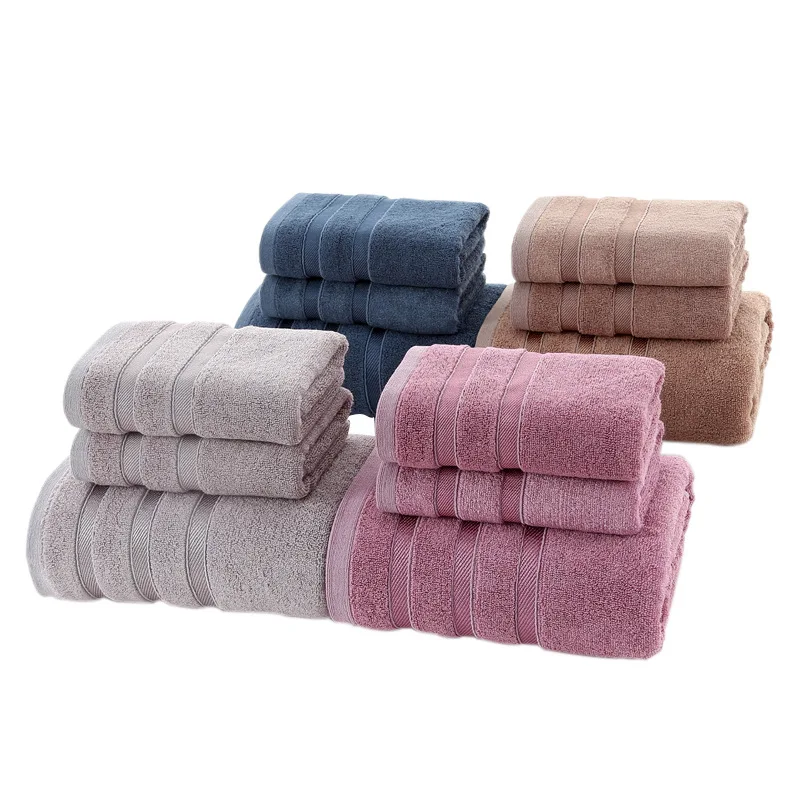 2021 hot sale highly absorbent organic bamboo towel set luxury bath towel set hand towels