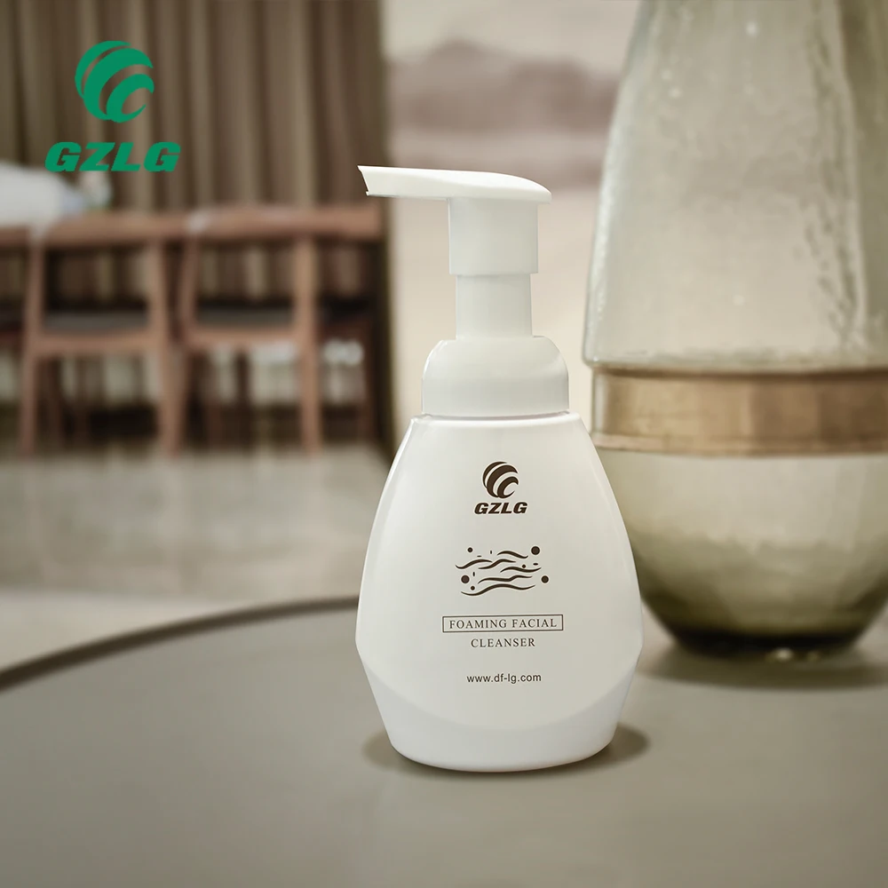 Biodegradable lotion bottle Personalized Private Label Brown White Fancy Recycled Plastic Empty Travel Hotel Shampoo Bottle Set