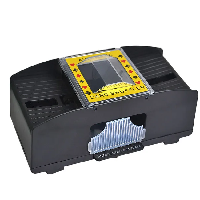 Battery Operated Plastic 2 Decks Poker Card Shuffler Automatic Casino Card Shuffler For Table Game