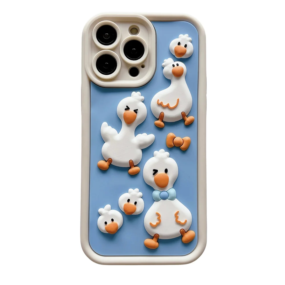 3D Lovely Baby Sweet Bear Mobile Phone Cases For Iphone 7 8 X Xr Xs Max 11 12 13 14 15 16 Pro Max cute cartoon Cover