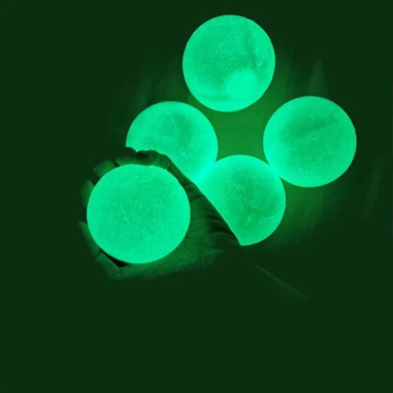 glow in the dark floor anti stress balls sticky ball stick to the wall in stress relif