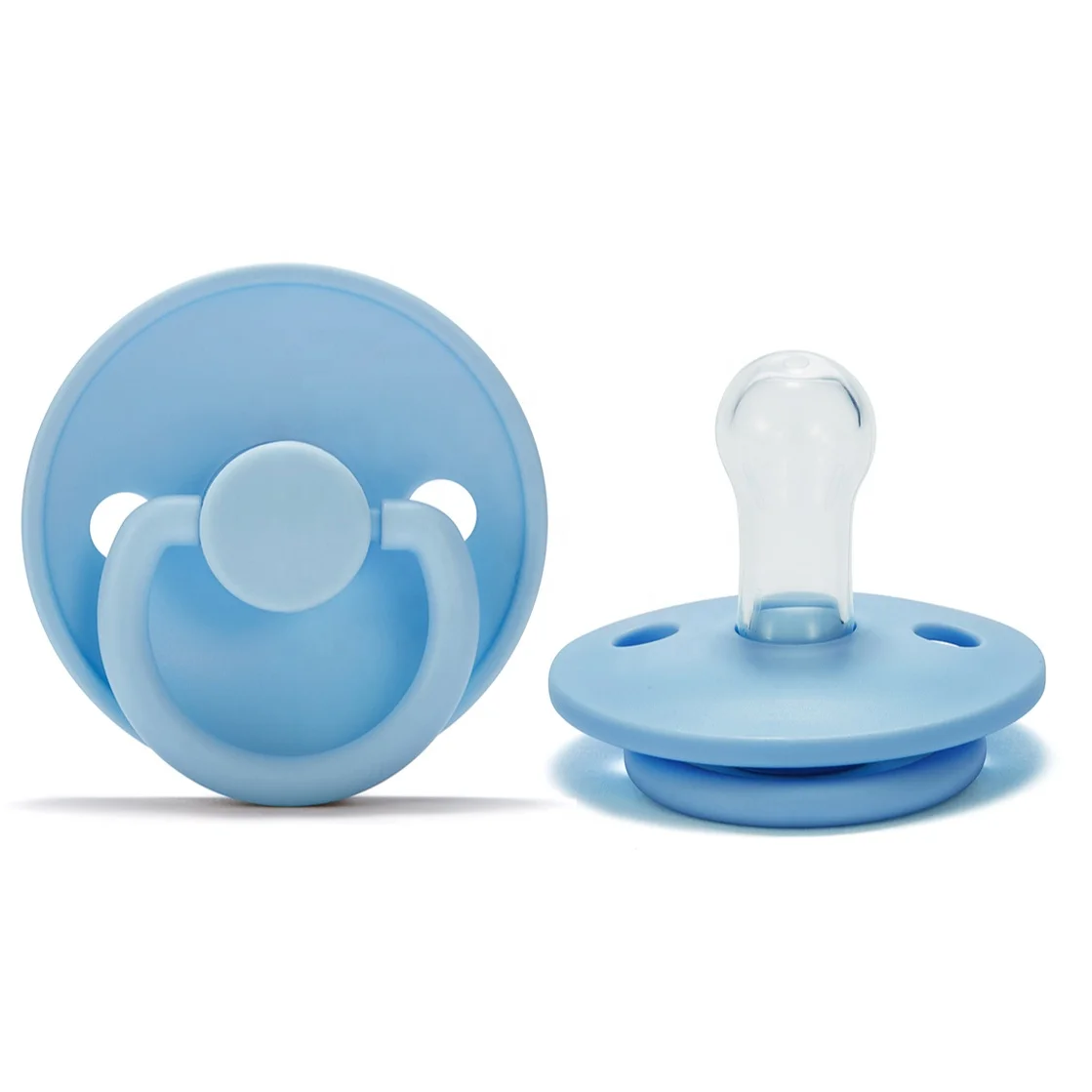 Custom Bpa-free Soft Feeding Baby Food Grade Natural Silicone Neutral Color Soothers Pacifier Wholesale