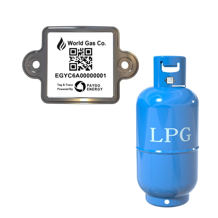 LPG Cylinder Tracking Tags Metal Barcode QR Barcode Easily Scanned By PDA or Mobile APP