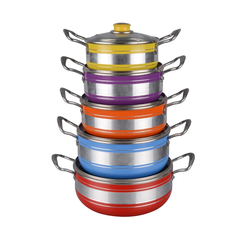 High Quality Gift Billet Stockpot 18-26CM Non Stick Household Kitchen Cookware Set Aluminum Cookware