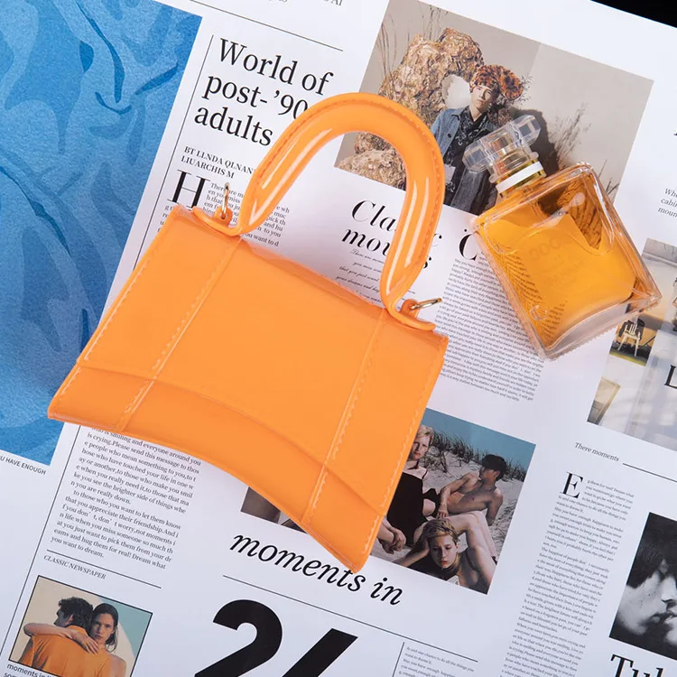 2023 mini designer zipper corssboday handbag tote mini PVC chain bags crossbody portable Candy jelly bag