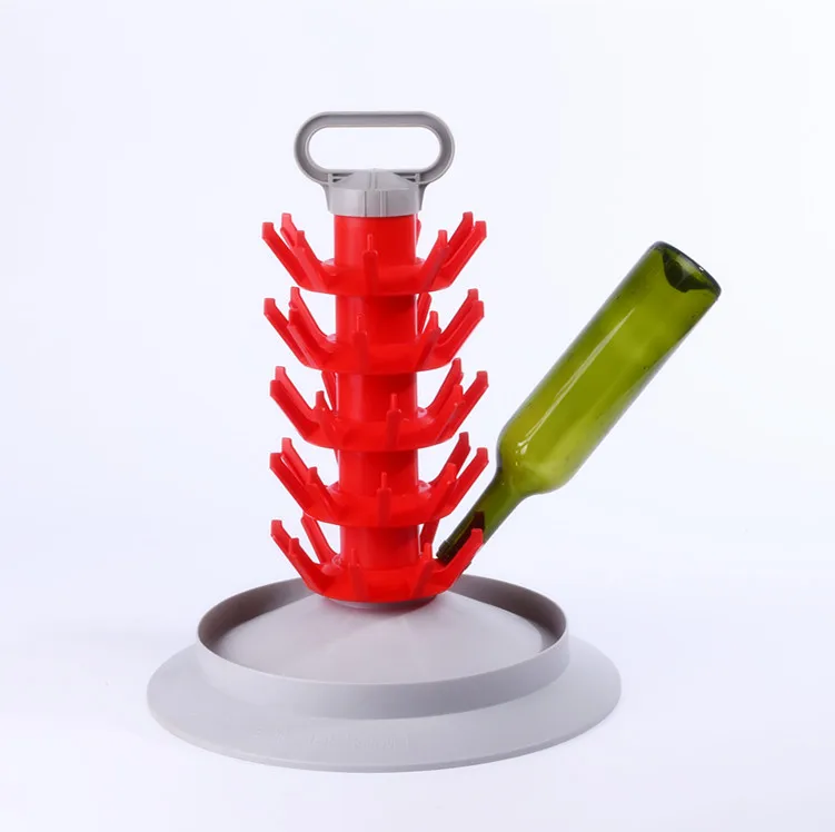 Home Brew Bottle Tree Drainer Drying Rack Beer Wine Bottles-7-layer